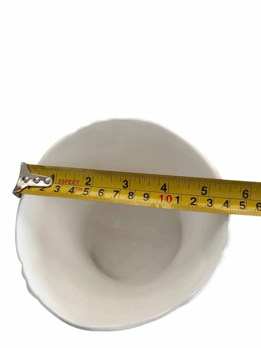 White Ceramic Floral Relief Vase - Home Accents
